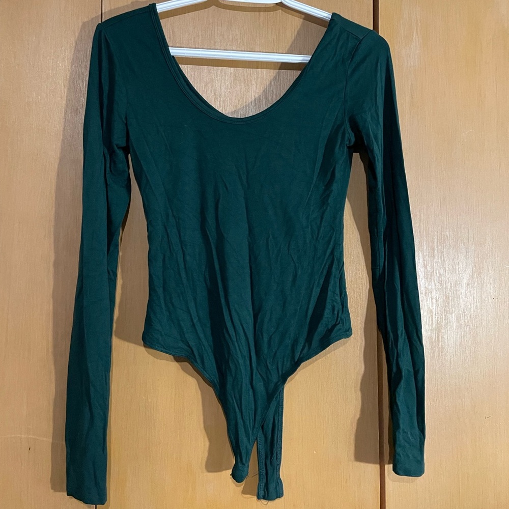 3/$20 Dark Green Long Sleeve Bodysuit